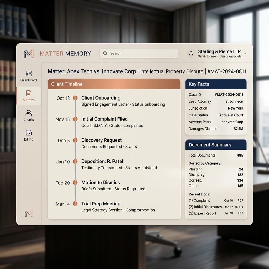 Matter Memory Dashboard